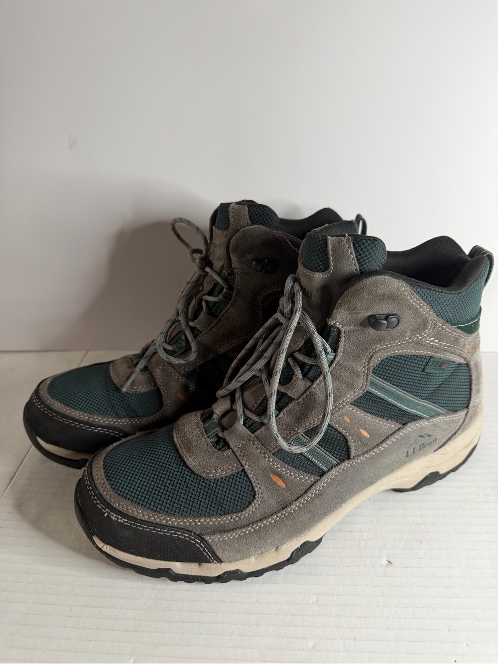 LL Bean Trail Hiking Boots Mens 11.5 M Gray Green TEK 2.5 Waterproof TEK 2.5